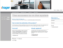 Tablet Screenshot of check.hager.com